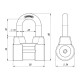 Замок Fuaro (Фуаро) навесной PL-2055 (55 мм) 4