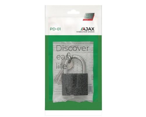 Замок Ajax (Аякс) навесной PD-0150 (PD-01-50) 3 key англ. Замок Ajax (Аякс) навесной PD-0150 (PD-01-50) 3 key англ.