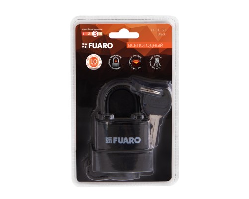Замок Fuaro (Фуаро) навесной PL-WEATHER-3650 Black 3key (PL-3650) англ. Замок Fuaro (Фуаро) навесной PL-WEATHER-3650 Black 3key (PL-3650) англ.