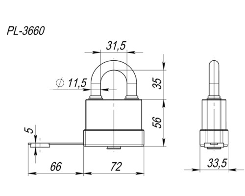 Замок Fuaro (Фуаро) навесной PL-WEATHER-3660 3key (PL-3660), англ. /блистер Замок Fuaro (Фуаро) навесной PL-WEATHER-3660 3key (PL-3660), англ. /блистер
