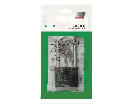 Замок Ajax (Аякс) навесной PD-0150-L (PD-01-50-L) 3 key англ. Замок Ajax (Аякс) навесной PD-0150-L (PD-01-50-L) 3 key англ.