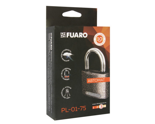 Замок Fuaro (Фуаро) навесной PL-UNI-0175 (PL-01-75) 3key англ. /блистер Замок Fuaro (Фуаро) навесной PL-UNI-0175 (PL-01-75) 3key англ. /блистер