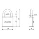 Замок Ajax (Аякс) навесной PD-0138 (PD-01-38) 3 key англ.