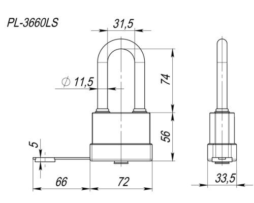 Замок Fuaro (Фуаро) навесной PL-WEATHER-3660 LS 3key (PL-3660 LS) удл. дужка, англ. /блистер Замок Fuaro (Фуаро) навесной PL-WEATHER-3660 LS 3key (PL-3660 LS) удл. дужка, англ. /блистер