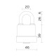 Замок Fuaro (Фуаро) навесной PL-WEATHER-3640 Black 3key (PL-3640) англ.
