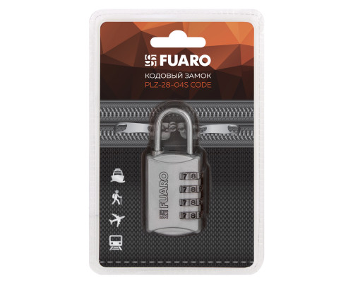 Замок Fuaro (Фуаро) кодовый PLZ-TRAVEL-2804S CODE (PLZ-28-04S) /блистер Замок Fuaro (Фуаро) кодовый PLZ-TRAVEL-2804S CODE (PLZ-28-04S) /блистер