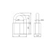 Замок Ajax (Аякс) навесной PD-4060 (PD-40-60) 3 fin key /коробка