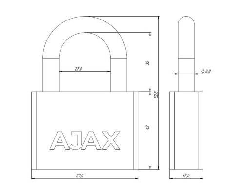 Замок Ajax (Аякс) навесной PD-3060 (PD-30-60) 3 fin key /блистер Замок Ajax (Аякс) навесной PD-3060 (PD-30-60) 3 fin key /блистер