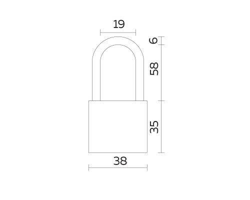 Замок Fuaro (Фуаро) навесной PL-UNI-0138-L (PL-01-38-L) 3key англ. /блистер Замок Fuaro (Фуаро) навесной PL-UNI-0138-L (PL-01-38-L) 3key англ. /блистер