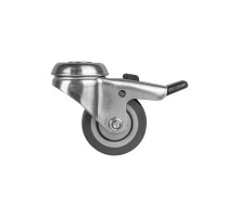 Опора Ajax (Аякс) колесная со стопором WL/B-50R/40 kg (brake) резина, под винт М8