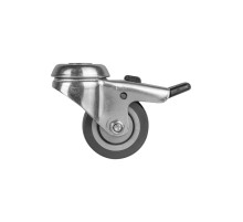 Опора Ajax (Аякс) колесная со стопором WL/B-50R/40 kg (brake) резина, под винт М8