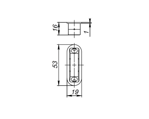 Ответная Fuaro (Фуаро) планка магнитная для M96 и M85 (цвет серый) Ответная Fuaro (Фуаро) планка магнитная для M96 и M85 (цвет серый)