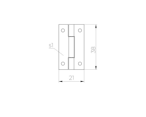 Петля Ajax (Аякс) карточная универсальная LM/IN22x35x1U ZN цинк (2 шт)