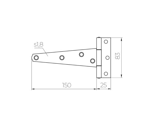 Петля-стрела Ajax (Аякс) мебельная LM/IN150 STR YZN желтый цинк