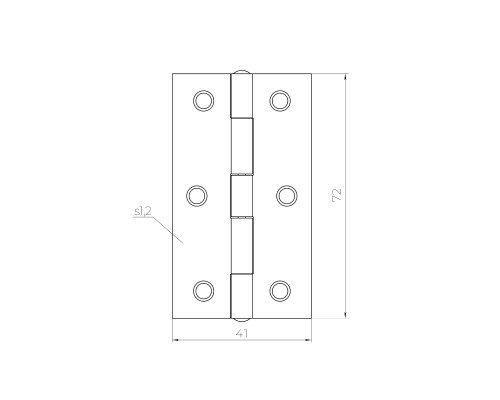 Петля Ajax (Аякс) карточная универсальная LM/IN40x75x1,2U YZN желтый цинк (2 шт)