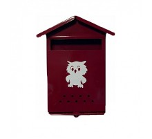 Ящик Домик (порошковое покрытие) с замком защелка, вишневый