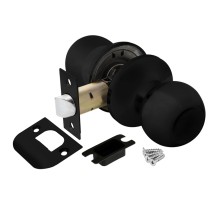 Ручка Ajax (Аякс) защелка DK682 BL-PS (6082 BL-P) (без фик.) черный