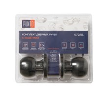 Ручка Punto (Пунто) защелка DK672/BL BL-PS (без фик.) черный