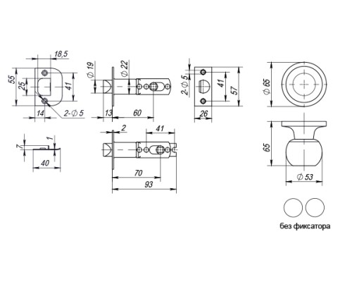 Ручка Fuaro (Фуаро) защелка DK672/BL SB-PS (672/BL SB-P) ( без фик.) мат. золото Ручка Fuaro (Фуаро) защелка DK672/BL SB-PS (672/BL SB-P) ( без фик.) мат. золото