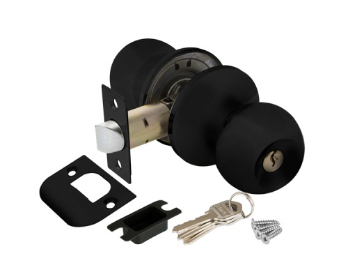 Ручка Ajax (Аякс) защелка DK682 BL-ET (6082 BL-E) (кл./фик.) черный Ручка Ajax (Аякс) защелка DK682 BL-ET (6082 BL-E) (кл./фик.) черный