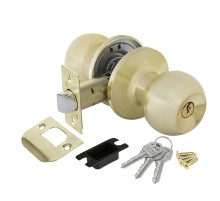 Ручка Fuaro (Фуаро) защелка DK672/BL SB-ET (672/BL SB-E) ( кл/фик.) мат. золото