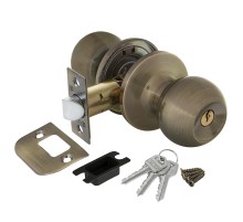 Ручка Fuaro (Фуаро) защелка DK672/BL AB-ET (672/BL AB-E) ( кл/фик.) бронза