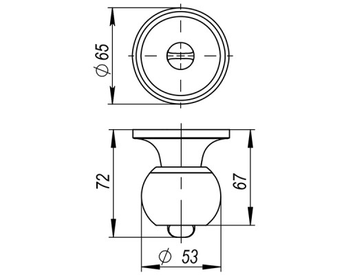 Ручка Ajax (Аякс) защелка DK682 PB-BK (6082 PB-B) (фик.) золото Ручка Ajax (Аякс) защелка DK682 PB-BK (6082 PB-B) (фик.) золото