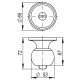 Ручка Ajax (Аякс) защелка DK682 PB-BK (6082 PB-B) (фик.) золото