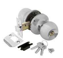 Ручка Ajax (Аякс) защелка DK682 CP-ET (6082 CP-E) (кл./фик.) хром