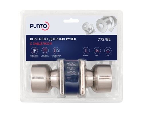 Ручка Punto (Пунто) защелка DK772/BL SN-ET (кл./фик.) никель Ручка Punto (Пунто) защелка DK772/BL SN-ET (кл./фик.) никель
