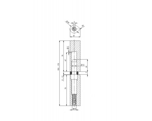Петля приварная D20x160 ADJ регулируемая Петля приварная D20x160 ADJ регулируемая