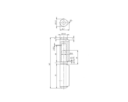 Петля приварная D22x150S Петля приварная D22x150S