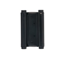 Пружинная Fuaro (Фуаро) двусторонняя (барная) петля DSH5 (125х86х1,5) INOX 201 BL черный (блистер)