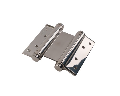 Пружинная Fuaro (Фуаро) двусторонняя (барная) петля DSH5 (125х86х1,5) INOX 201 CP хром (блистер)