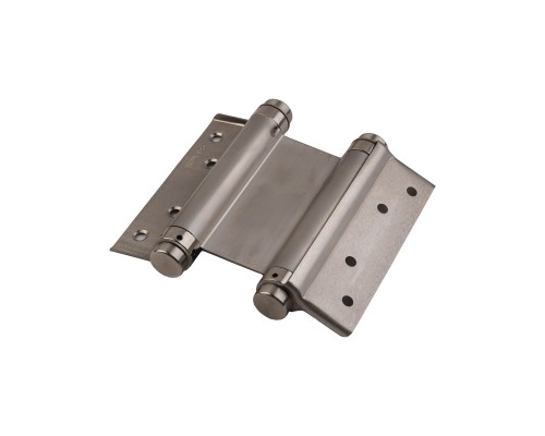 Пружинная Fuaro (Фуаро) двусторонняя (барная) петля DSH5 (125х86х1,5) INOX 201 SN мат. никель (блистер)