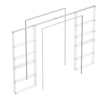 Комплект Armadillo (Армадилло) для обрамления пенала для двухстворчатой двери SLD.Comfort-PENAL frame 1800/2900 AL