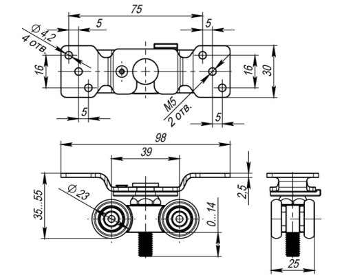 Комплект роликов Armadillo (Армадилло) для раздвижных дверей SLD.Comfort.SET.rollers/60 (DIY Comfort 60/4 kit) Комплект роликов Armadillo (Армадилло) для раздвижных дверей SLD.Comfort.SET.rollers/60 (DIY Comfort 60/4 kit)