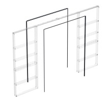 Комплект Armadillo (Армадилло) для обрамления пенала для двухстворчатой двери SLD.Comfort-PENAL frame 1800/2900 BL