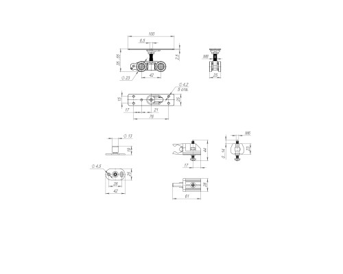 Комплект Armadillo (Армадилло) для раздвижных дверей SLD.Comfort-PRO.SET1.rollers/80 Комплект Armadillo (Армадилло) для раздвижных дверей SLD.Comfort-PRO.SET1.rollers/80