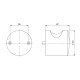 Ручка-кнопка Ajax (Аякс) CABIN PVC GREY серый (1 шт в пакете)