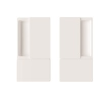 B30000.01.FM AGB (АГБ) Ручка WAVE без запирания (белый), для раздвижных дверей ПОДХОДИТ К TOUCH