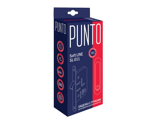 Защелка Punto (Пунто) с ручками для раздвижных дверей SH.SL152.KIT011-BK (Soft LINE SL-011) СP-8 хром Защелка Punto (Пунто) с ручками для раздвижных дверей SH.SL152.KIT011-BK (Soft LINE SL-011) СP-8 хром