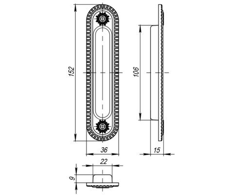 Ручка Armadillo (Армадилло) для раздвижных дверей SH.CL152.010 (SH010/CL) OB-13 античная бронза Ручка Armadillo (Армадилло) для раздвижных дверей SH.CL152.010 (SH010/CL) OB-13 античная бронза