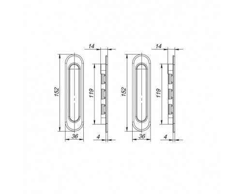 Ручка Punto (Пунто) для раздвижных дверей SH.SL152.010 (Soft LINE SL-010) SG матовое золото Ручка Punto (Пунто) для раздвижных дверей SH.SL152.010 (Soft LINE SL-010) SG матовое золото