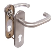 Ручка Fuaro (Фуаро) дверная FP.DH72.0433 SS 201 (DH-0433 SS 201) с пружиной,нержавейка 201, квадрат 9x140 мм