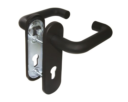 Ручка Fuaro (Фуаро) дверная FP.DH172.0433 NE (DH-0433 NE) (9x130) с пружиной BL-24 черный Ручка Fuaro (Фуаро) дверная FP.DH172.0433 NE (DH-0433 NE) (9x130) с пружиной BL-24 черный