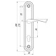 Ручка Punto (Пунто) на планке HANDLE90.CRONA.04-85 (P90 8504 CRONA) AB бронза