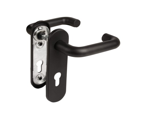 Ручка Fuaro (Фуаро) дверная FP.DH172.0433 NE (B2B) (9x140) с пружиной BL-24 черный Ручка Fuaro (Фуаро) дверная FP.DH172.0433 NE (B2B) (9x140) с пружиной BL-24 черный