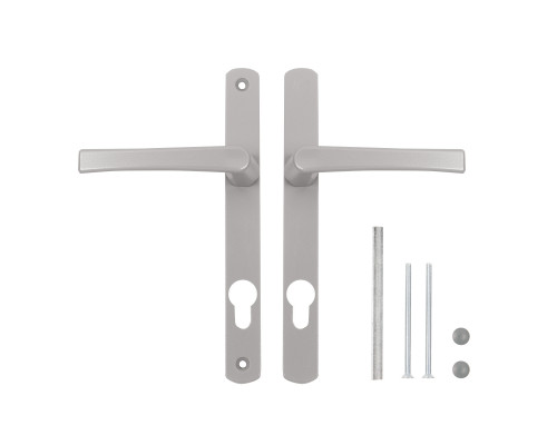 Ручка Punto (Пунто) на планке HANDLE.85.25.67-75 RAL 9006 серый Ручка Punto (Пунто) на планке HANDLE.85.25.67-75 RAL 9006 серый