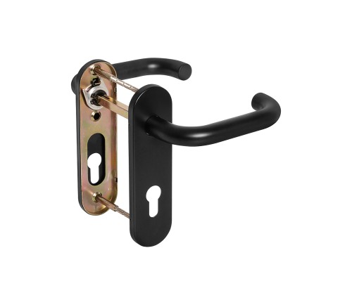 Ручка Fuaro (Фуаро) дверная FP.DH72.0433 SS 201 BLACK с пружиной, нержавейка 201, черный, квадрат 9x140 мм Ручка Fuaro (Фуаро) дверная FP.DH72.0433 SS 201 BLACK с пружиной, нержавейка 201, черный, квадрат 9x140 мм